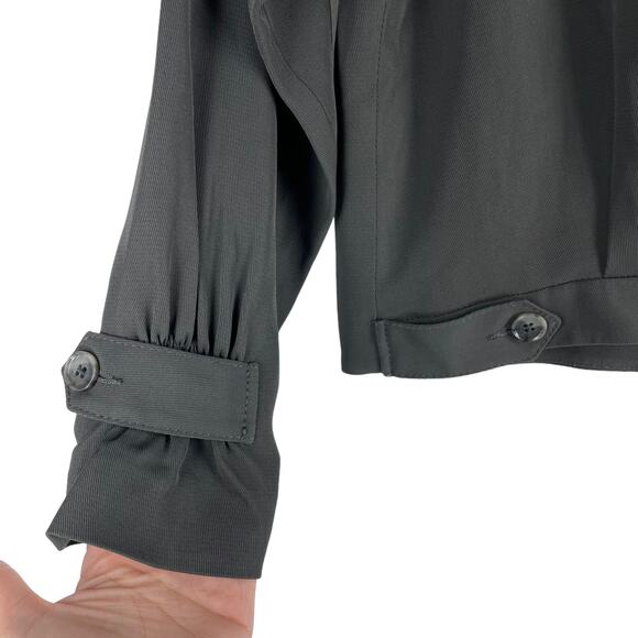 REISS Diego Throw On Jacket Career Hidden Button Dark Gray Size S - Picture 7 of 9